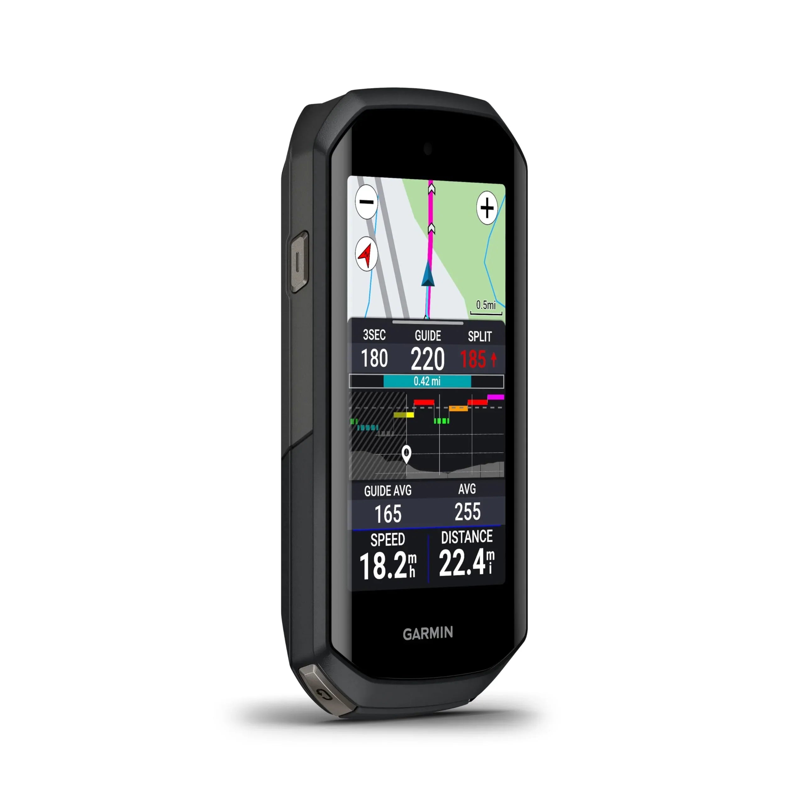 Garmin Edge 1050 Premium Cycling Computer, Vivid Color Touchscreen Display, Built-in Speaker, Advanced Training with Garmin Speed and Cadence Sensors and Power Bank Bundle