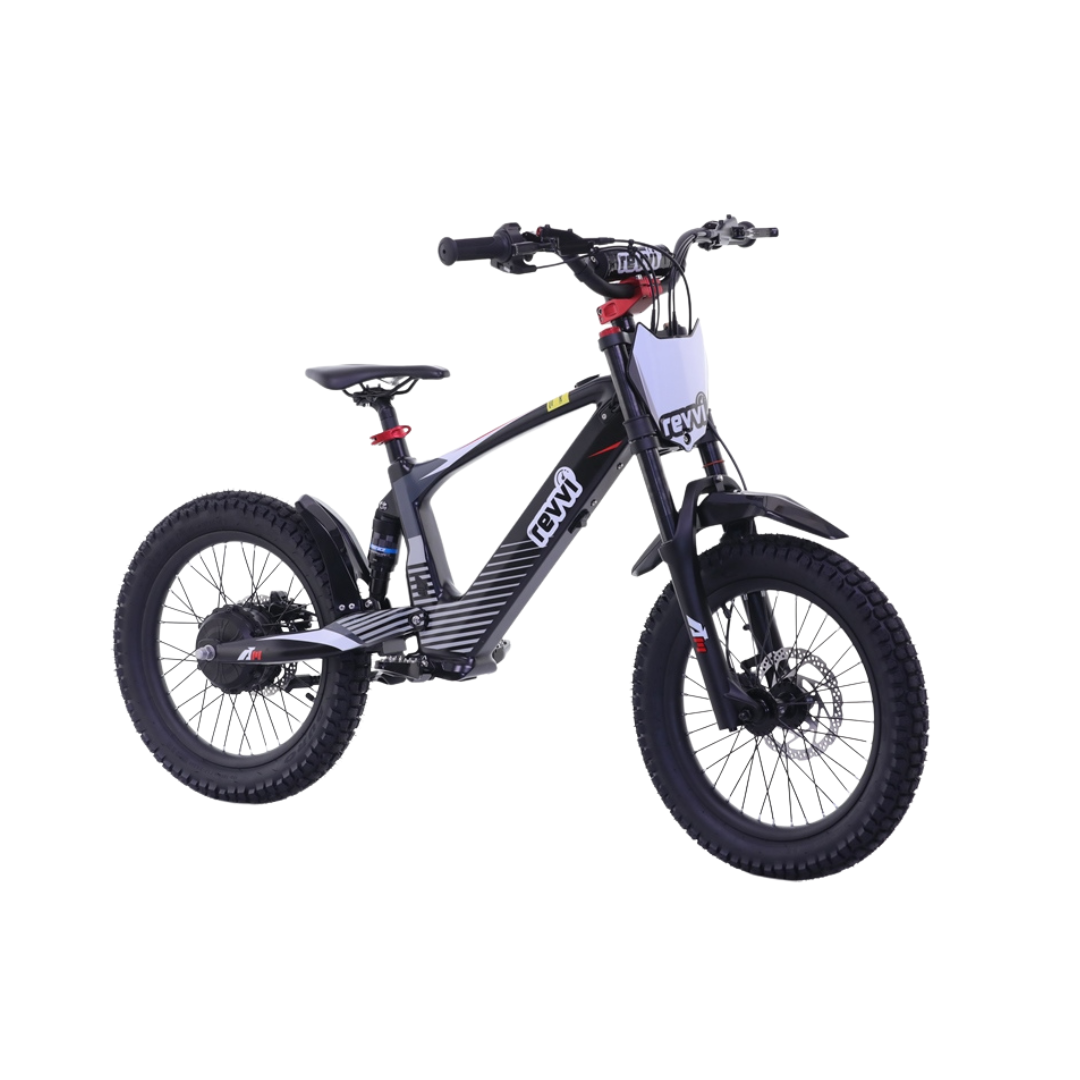 REVVI 18" ELECTRIC KIDS BIKE - BLACK