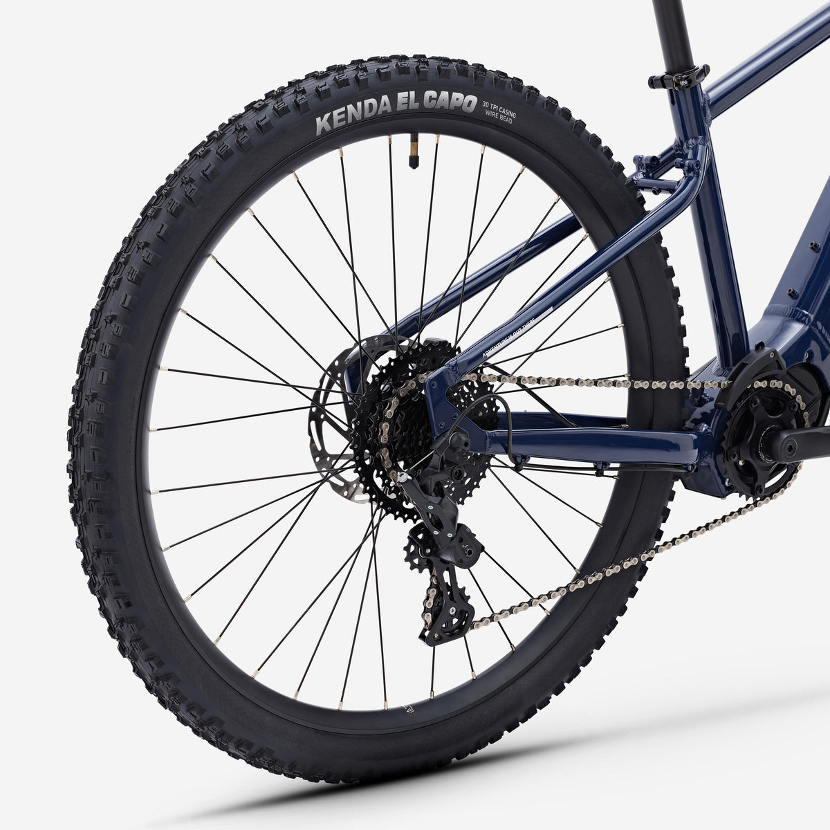2" semi-rigid electric mountain bike Aluminium frame, E-EXPL 140 blue