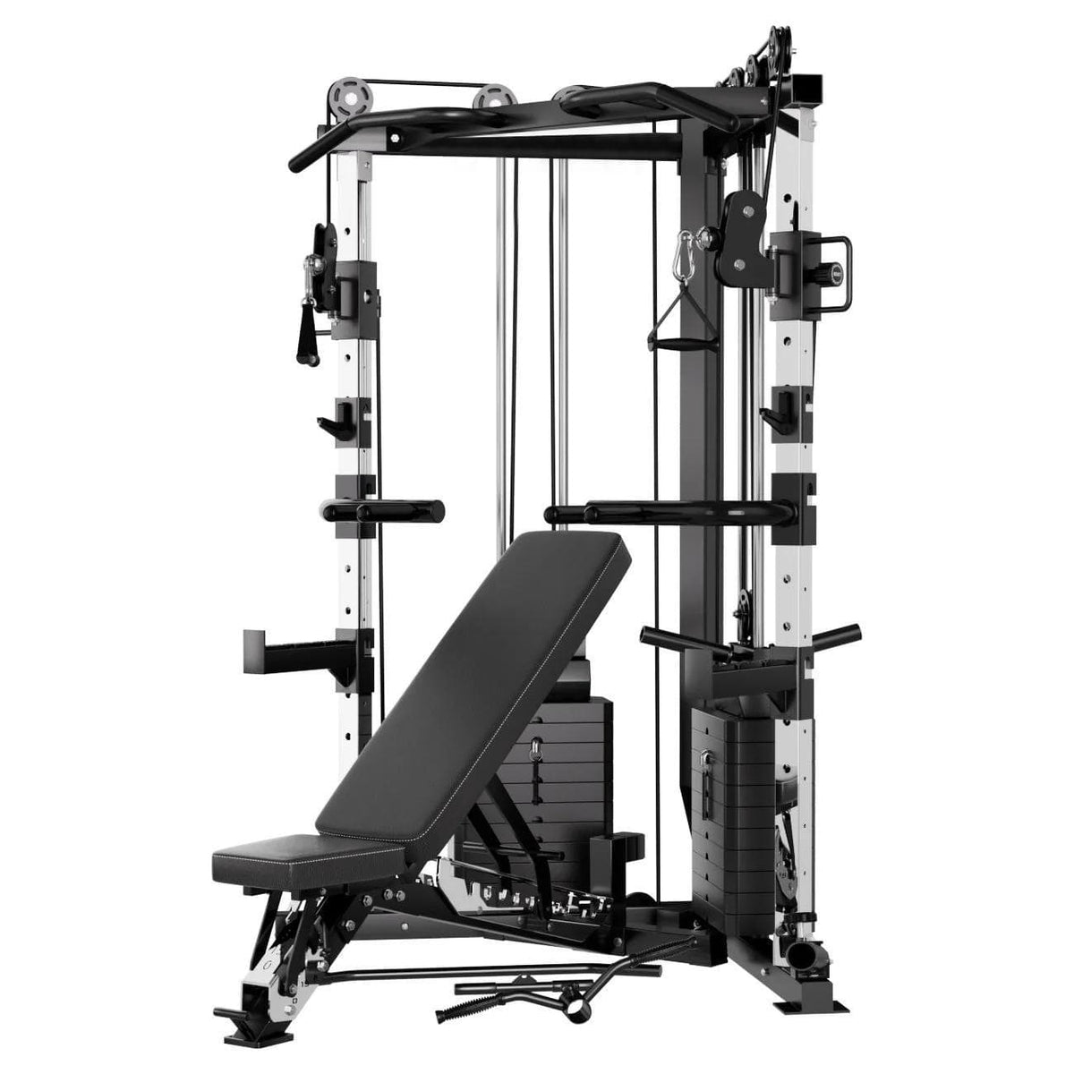 Strongway Cable Crossover Machine with Weights (177KG) and Pull Up Bar