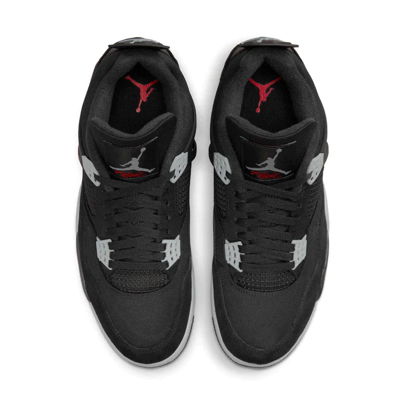 Air Jordan 4 Retro Black Canvas Mens 2022 Black Canvas 4s