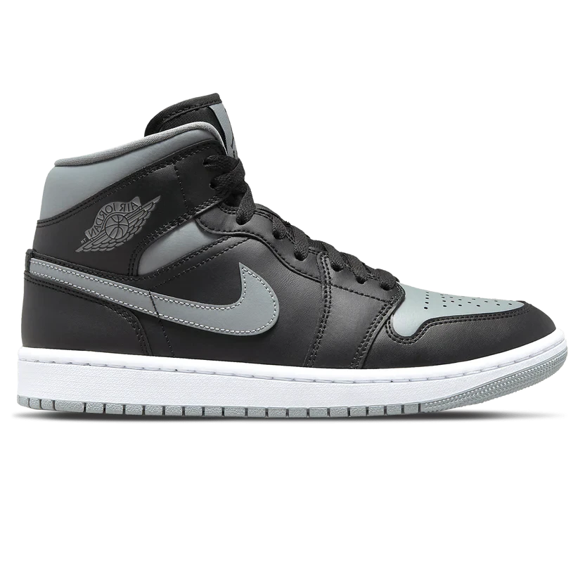 air jordan 1 mid shadow black grey womens