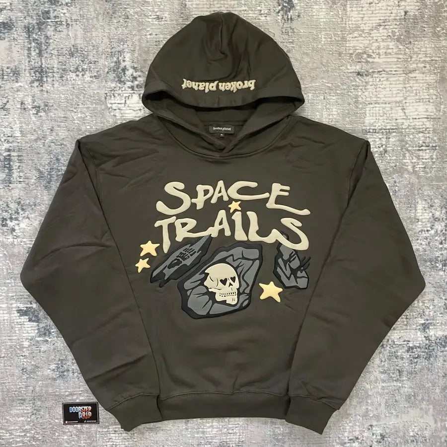 Broken Planet Space Trails Hoodie Beluga Grey