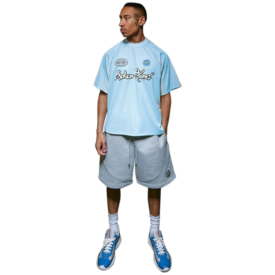 broken planet football jersey light blue white