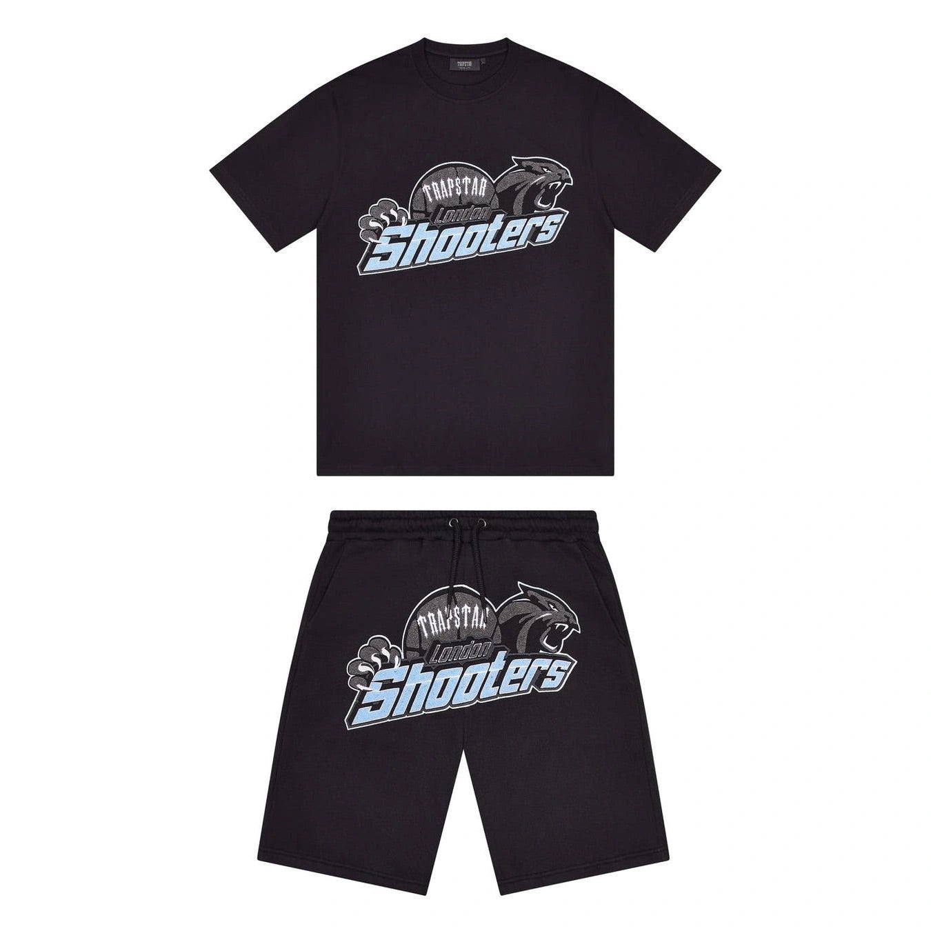 Trapstar Shooters Short Set - Black/Blue