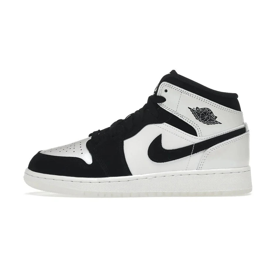 Air Jordan 1 Mid Diamond Shorts GS Black White