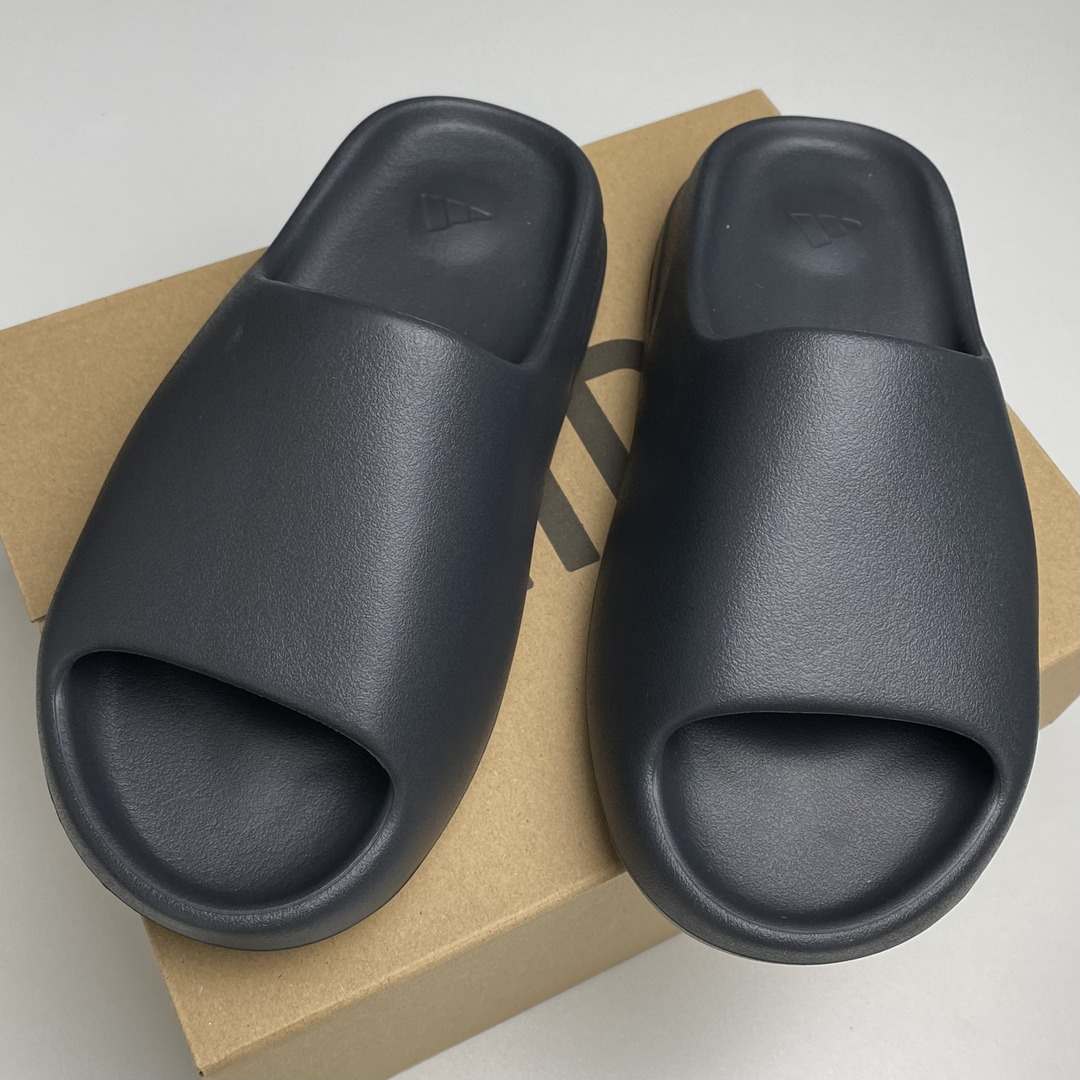Black Yeezy slide onyx grey genuine sliders Adidas online UK