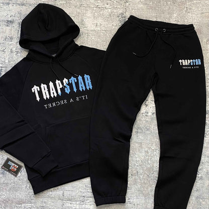 Trapstar Decoded Chenille Hooded Tracksuit - Black Ice