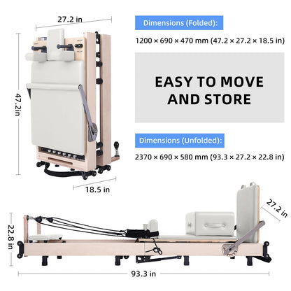 Muse Foldable Pilates Reformer