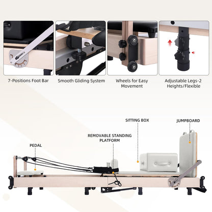 Muse Foldable Pilates Reformer