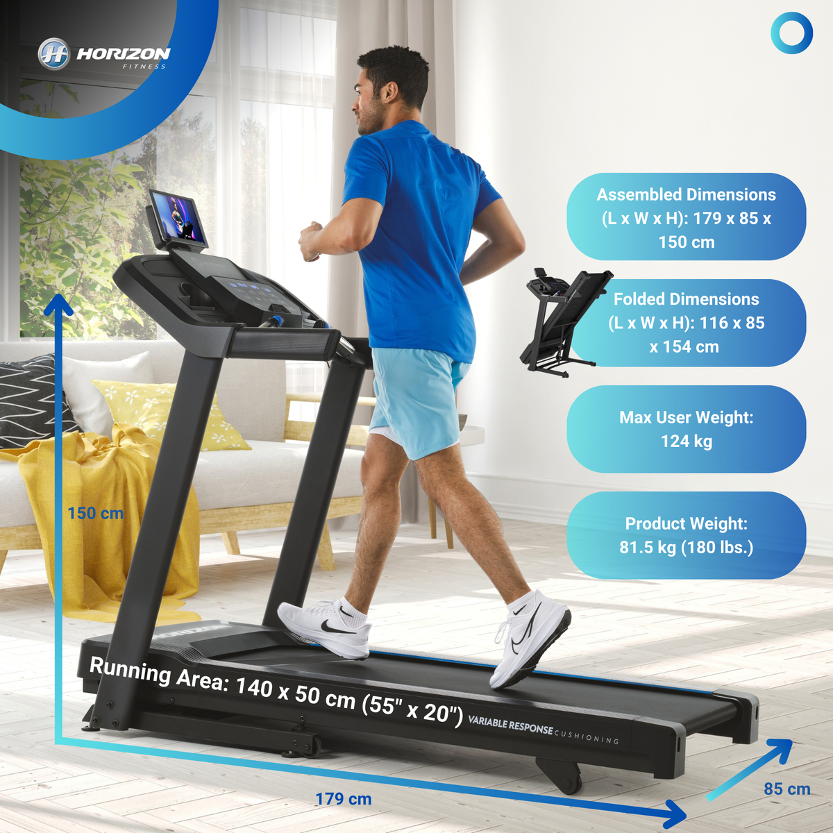 Horizon 5.0AT Treadmill