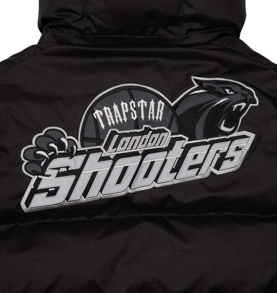 Trapstar Shooters Hooded Puffer Jacket - Black / Reflective