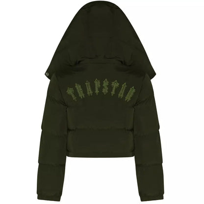 Trapstar Women’s Irongate Detachable Hooded Puffer Jacket - Olive