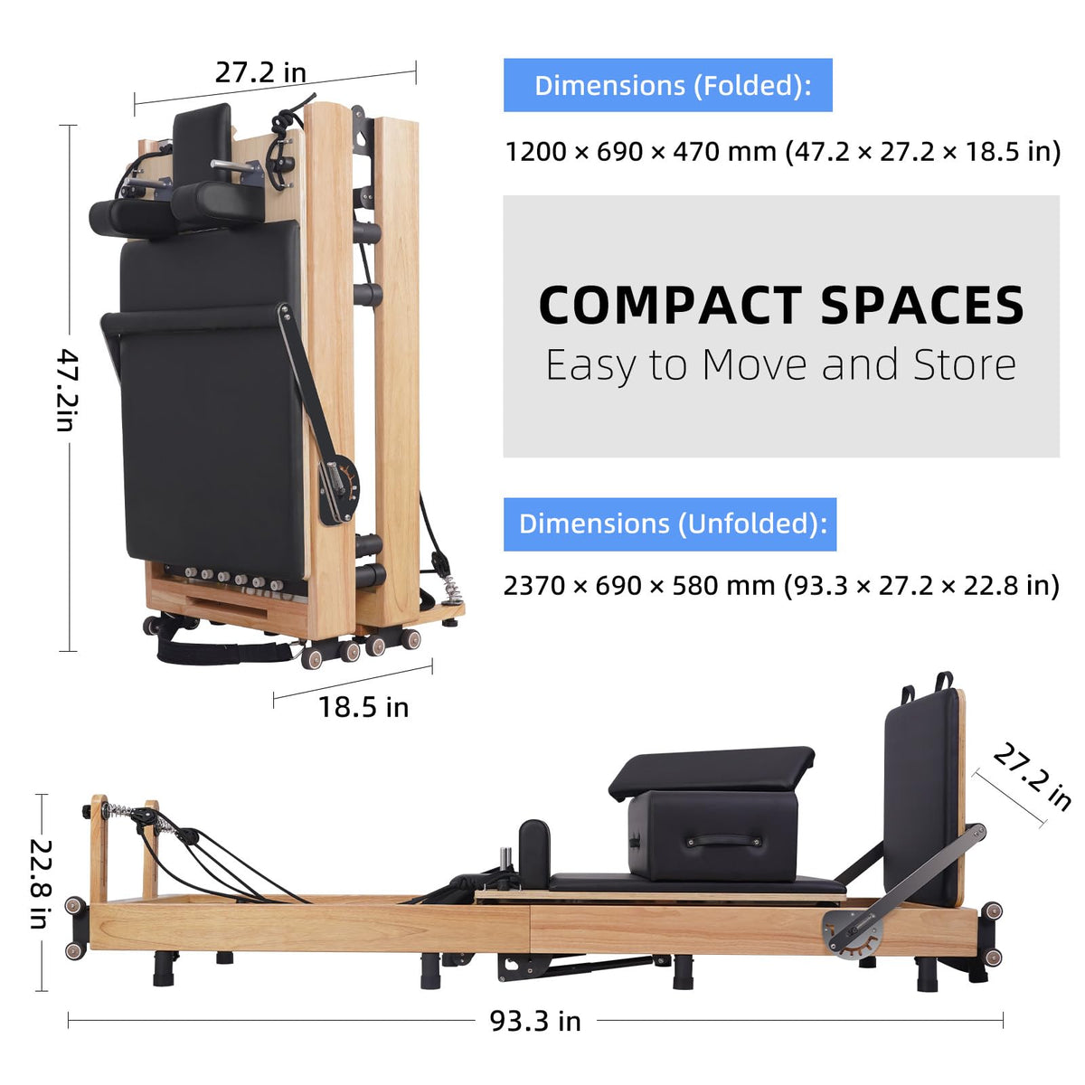 Balance Foldable Pilates Reformer
