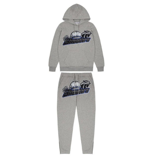 Trapstar Shooters Hooded Tracksuit Grey Blue 2.0 Mens