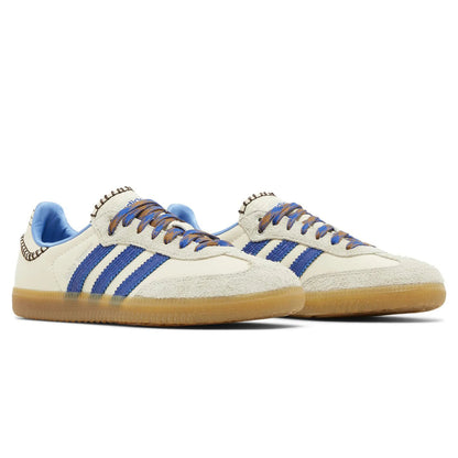 adidas wales bonner samba cream blue nylon