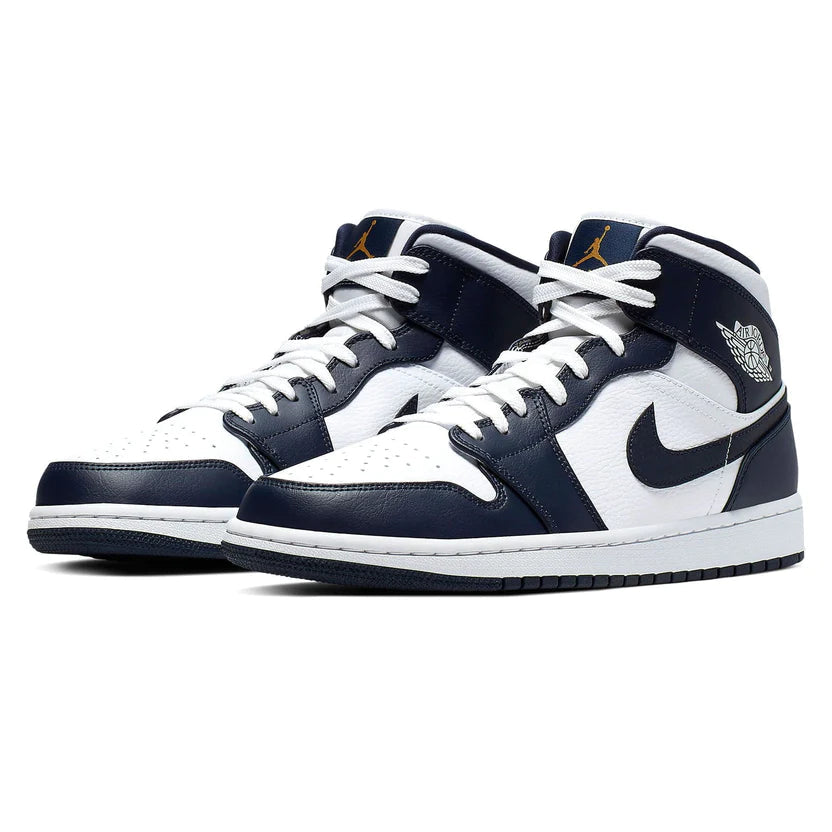 Blue white and sale gold jordan 1