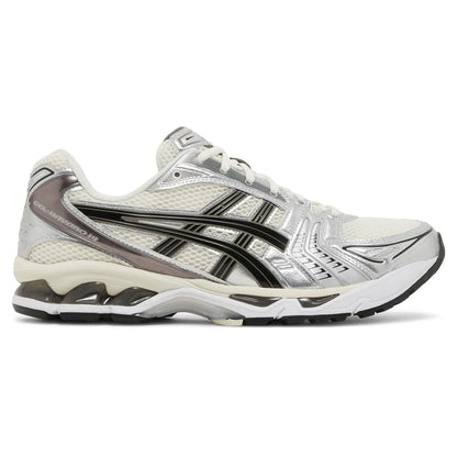 asics gel kayano 14 cream black metallic plum