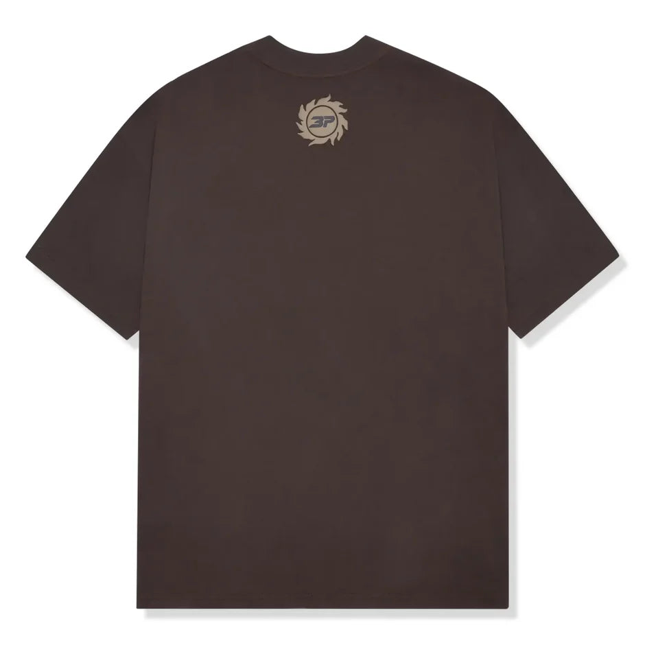 broken planet space trails t shirt mocha brown