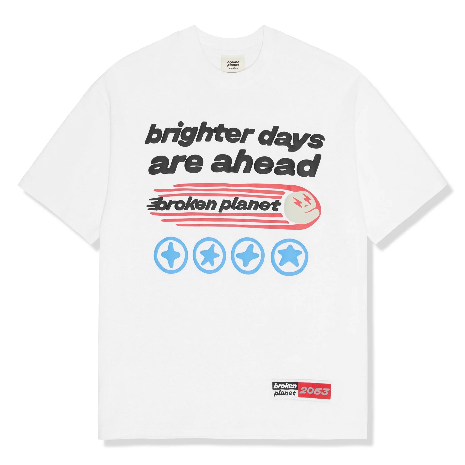 broken planet brighter days are ahead white t shirt