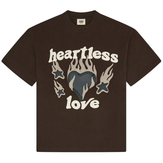 broken planet heartless love brown t shirt authentic bpm clothing