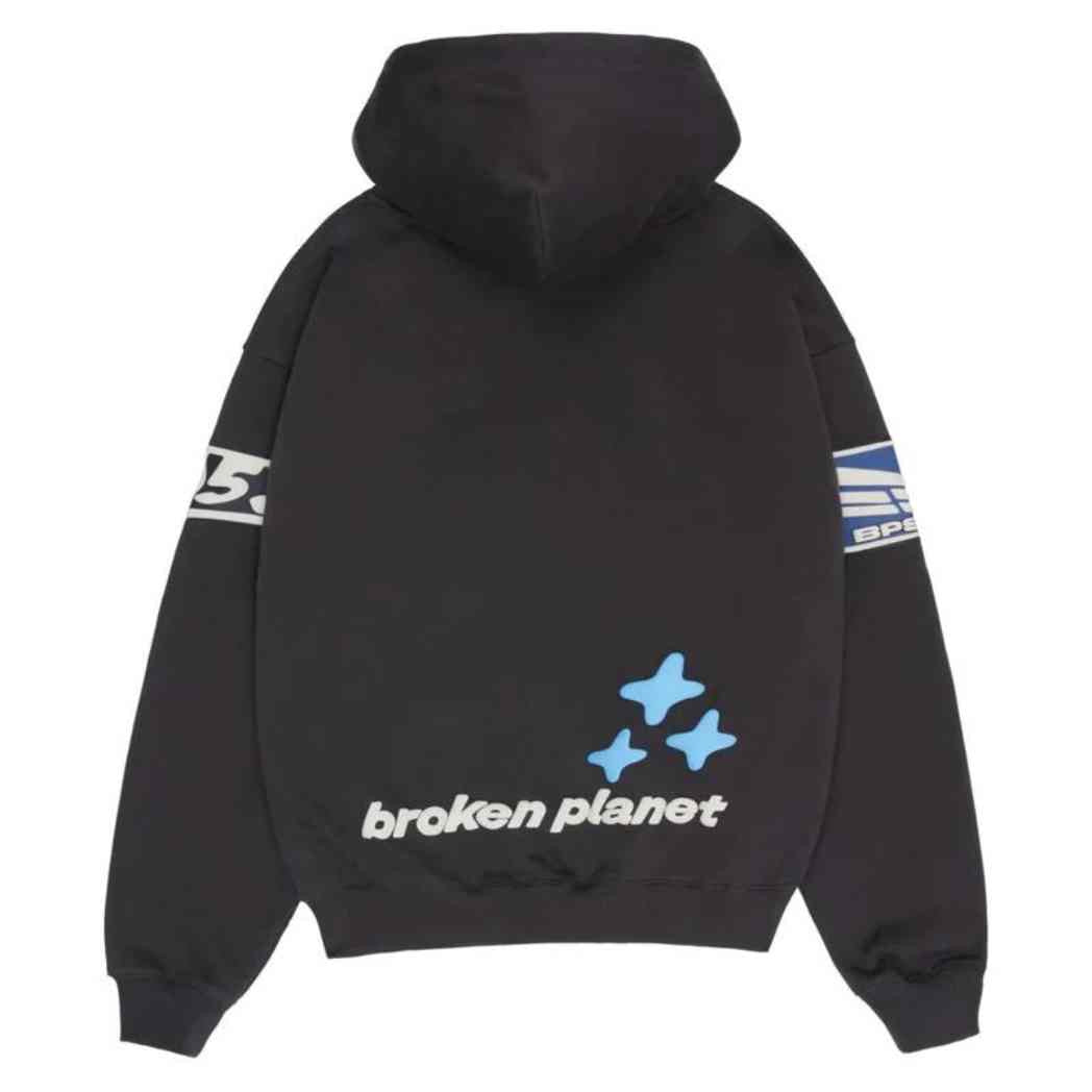broken planet hoodie escape to the future soot black