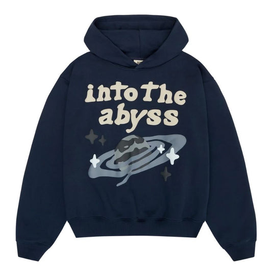 broken planet into the abyss blue hoodie