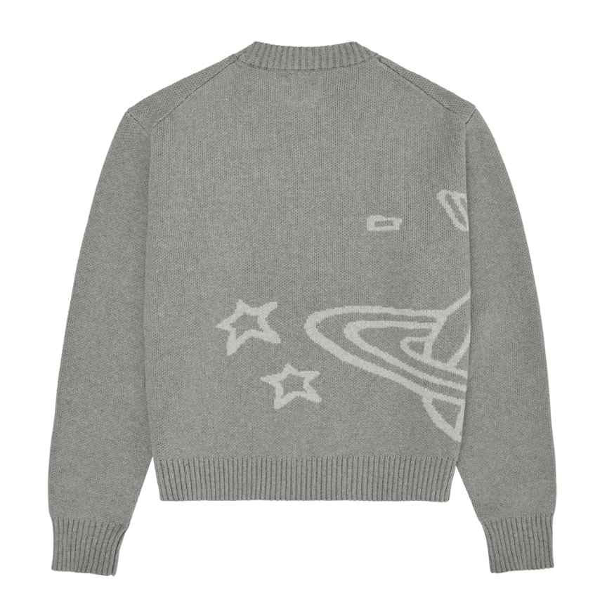 broken planet market knit sweater heather grey