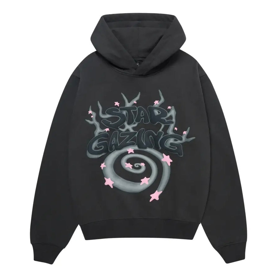 broken planet stargazing hoodie soot black