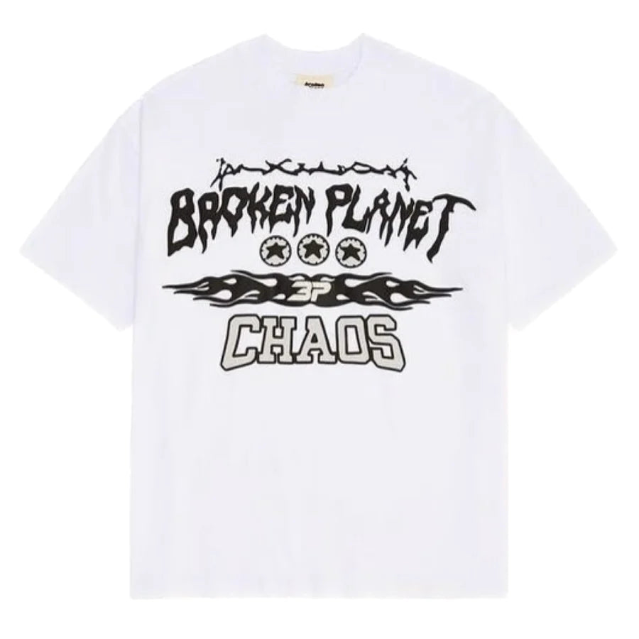 broken planet t shirt chaos white