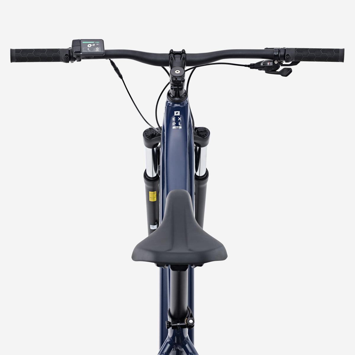 2" semi-rigid electric mountain bike Aluminium frame, E-EXPL 140 blue