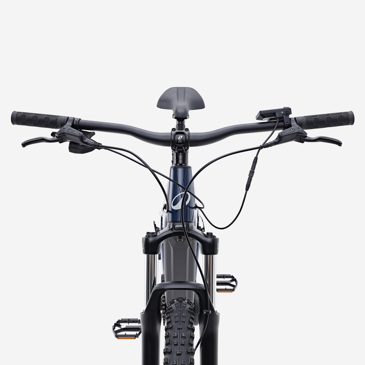 2" semi-rigid electric mountain bike Aluminium frame, E-EXPL 140 blue