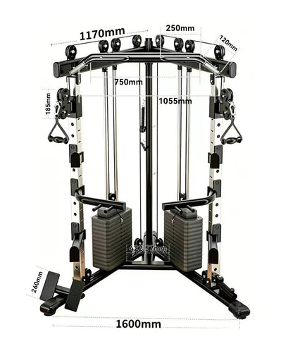 Strongway Cable Crossover Machine with Weights (177KG) and Pull Up Bar