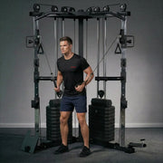 Strongway Cable Crossover Machine with Weights (177KG) and Pull Up Bar