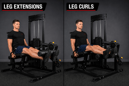 Strongway Leg Curl and Extension Machine with 89KG Weight Stack