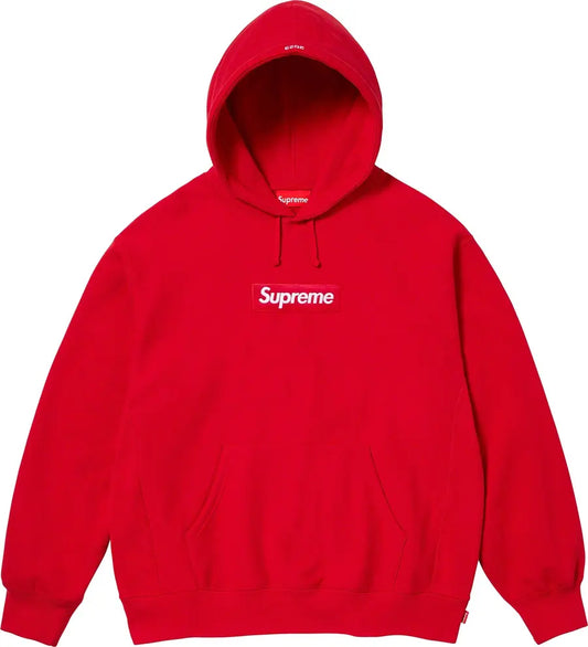 supreme box logo hoodie red fw23