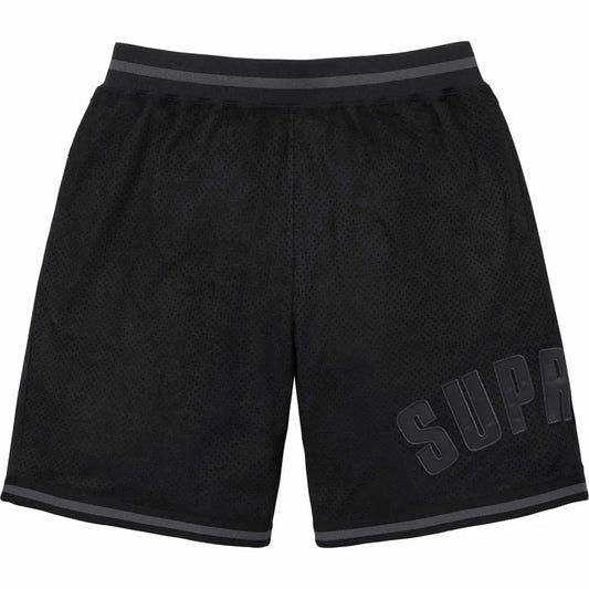 supreme ultrasuede mesh shorts black