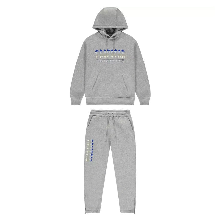 trapstar chenille decoded hooded tracksuit grey ice edition 2.0