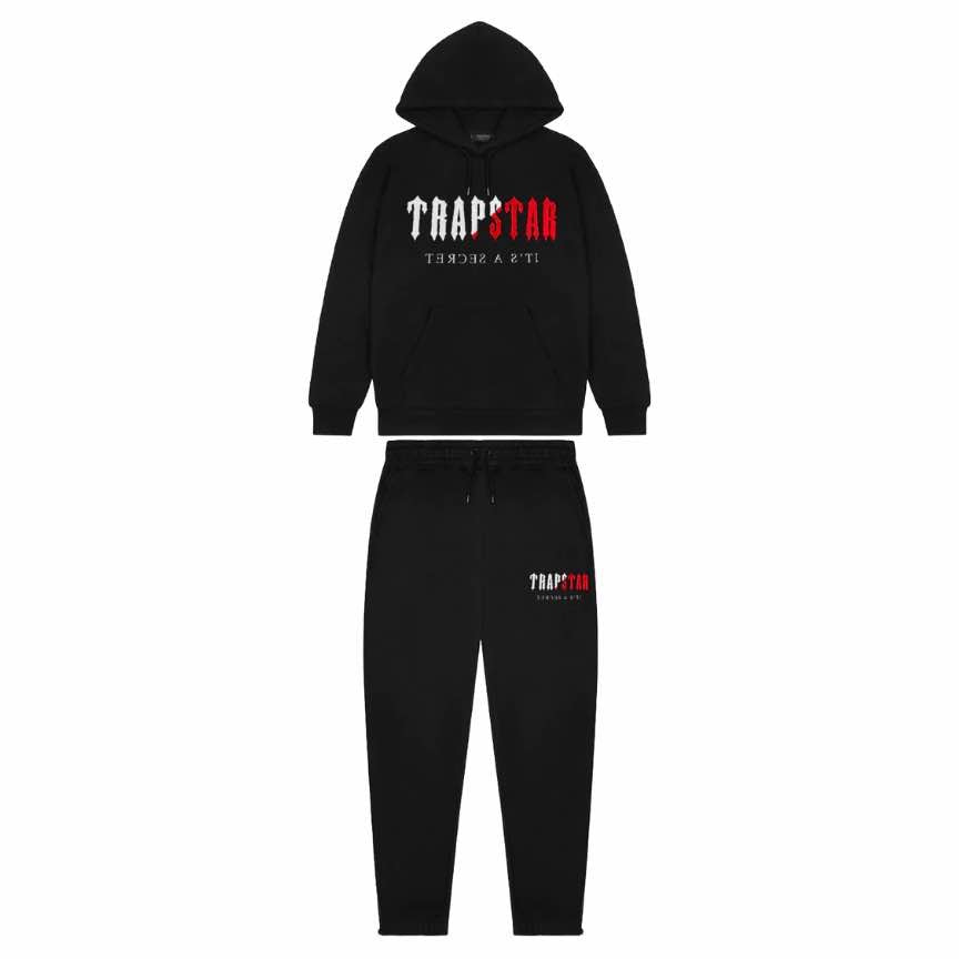 trapstar chenille decoded hooded tracksuit infrared edition