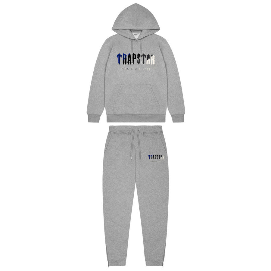 trapstar decoded chenille hooded tracksuit grey ice edition 2.0