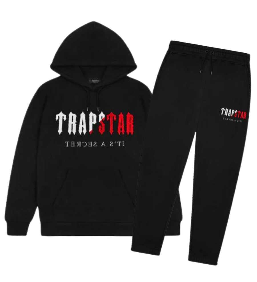 trapstar decoded chenille hooded tracksuit infrared edition