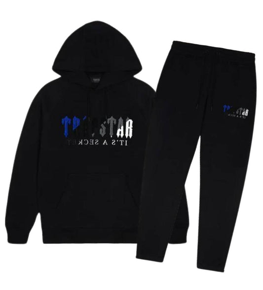 trapstar decoded chenille hooded tracksuit black ice edition 2.0