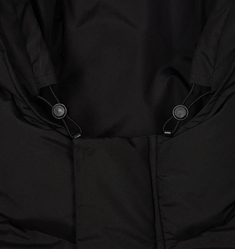 trapstar decoded hooded puffer jacket black 2.0
