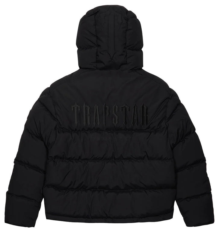 trapstar decoded hooded puffer jacket blackout 2.0