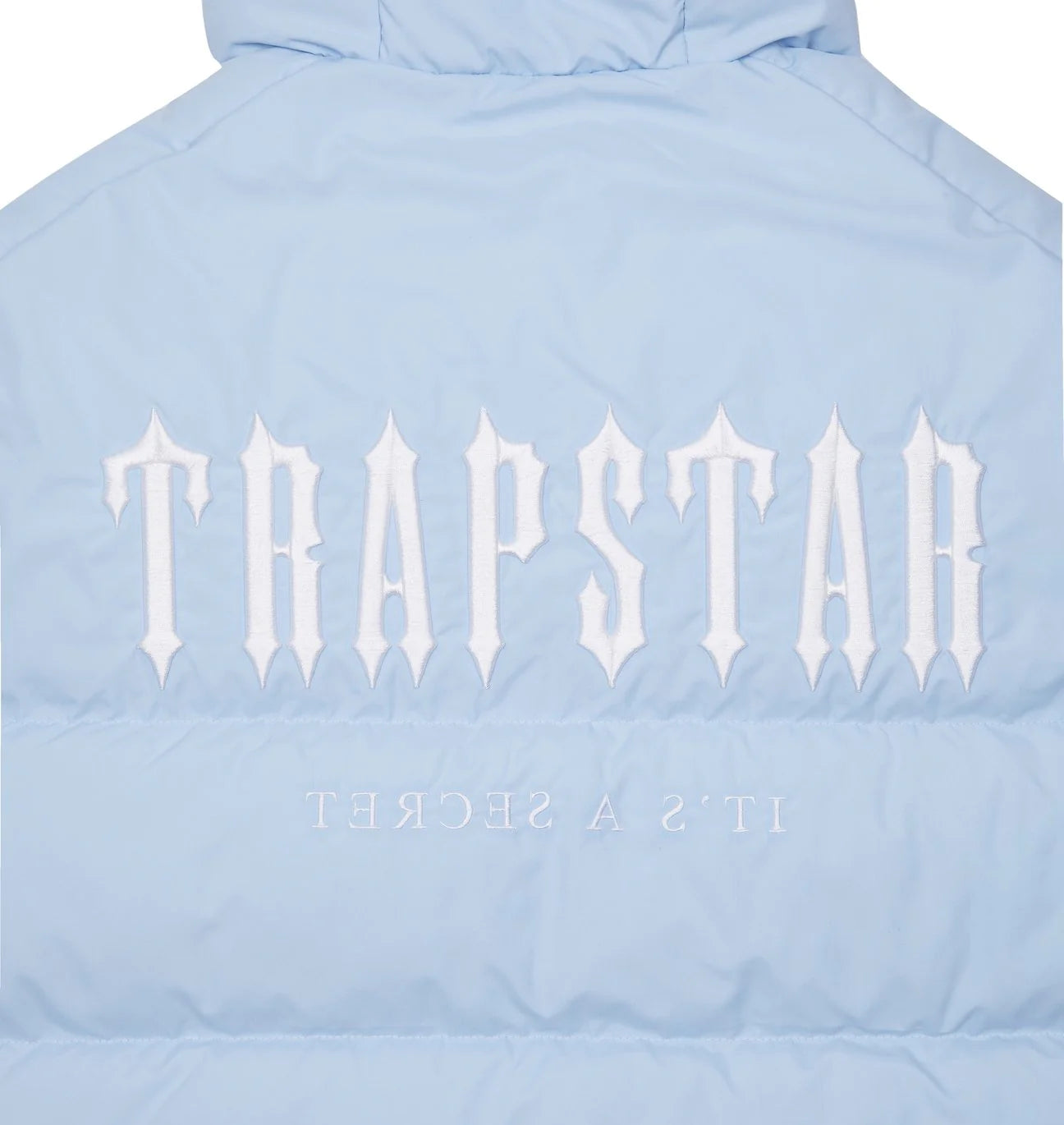 trapstar decoded hooded puffer jacket 2.0 ice blue