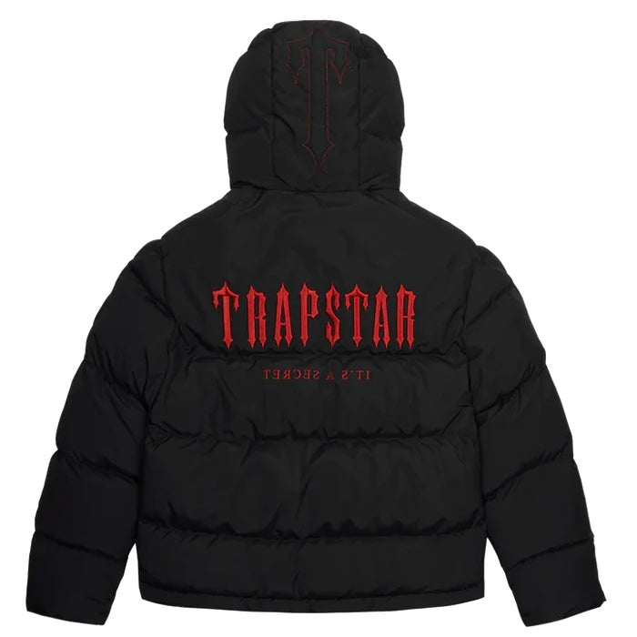 trapstar decoded hooded puffer jacket 2.0 infrared edition