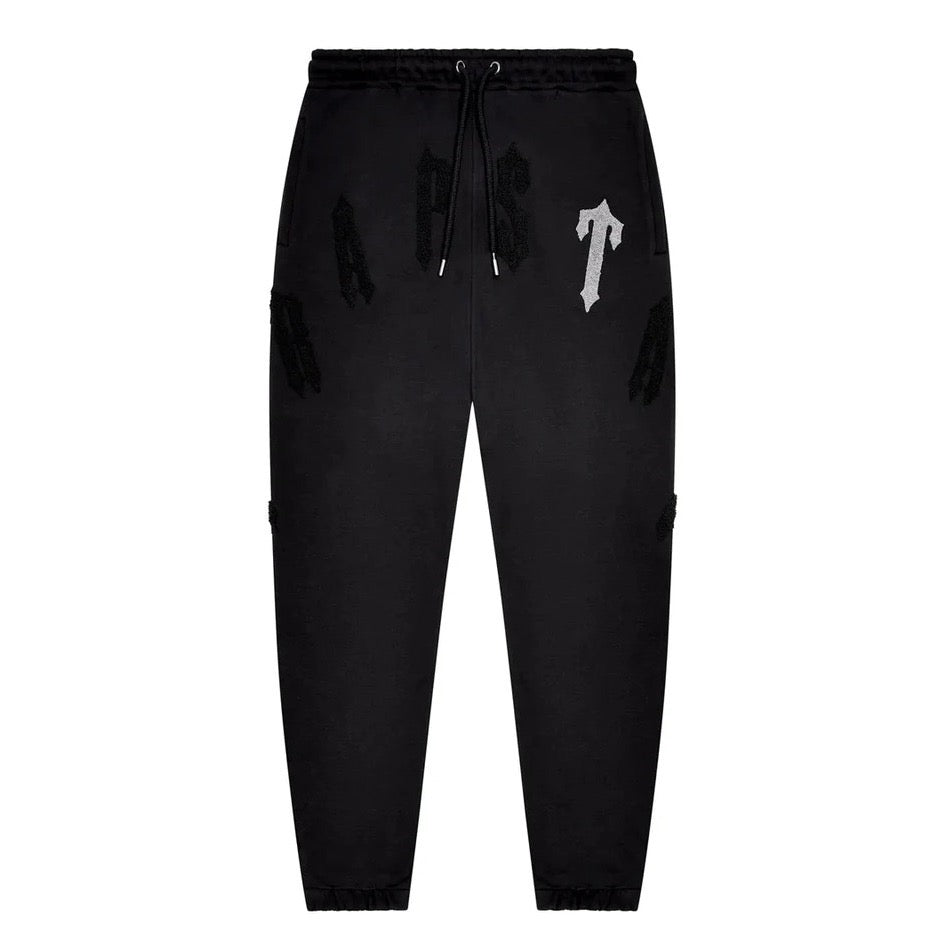 trapstar irongate arch chenille 2.0 jogger bottoms tracksuit blackout