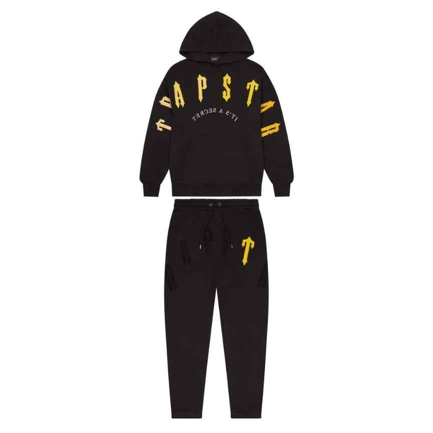 trapstar irongate arch chenille 2.0 tracksuit black yellow