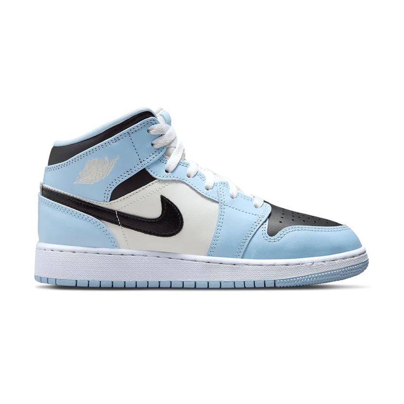 air jordan 1 mid gs ice blue black