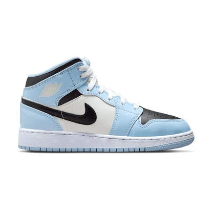 air jordan 1 mid gs ice blue black